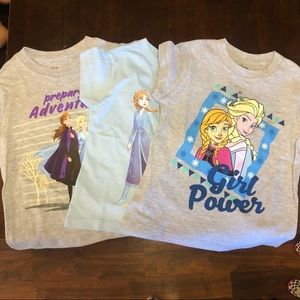 Disney Frozen Elsa Anna 2T Girls Shirt Lot NWT